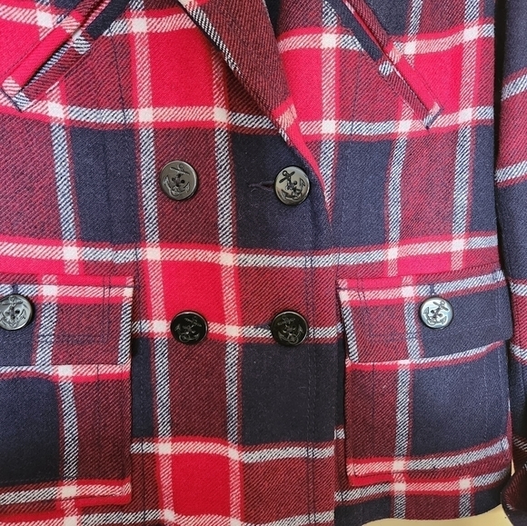 AMERICAN Eagle Double Breasted Wool Jacket Size Medium - Picture 7 of 15